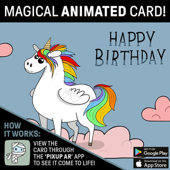 'Unicorn Poopscream' Augmented Reality Greeting Card, 2 of 5