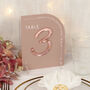 Modern Arch Acrylic Wedding Table Number, thumbnail 4 of 7