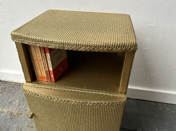 Mid Century Vintage Woven Rattan Bedside Cabinet, 6 of 10