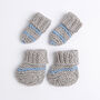 Baby Striped Booties And Mittens Easy Knitting Kit, thumbnail 2 of 8