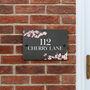 Personalised Cherry Blossom Slate House Number Sign, thumbnail 2 of 2