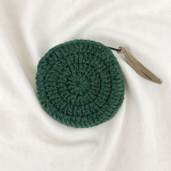 Fair Trade Crochet Wool Circular Spiral Coin Purse, 2 of 9