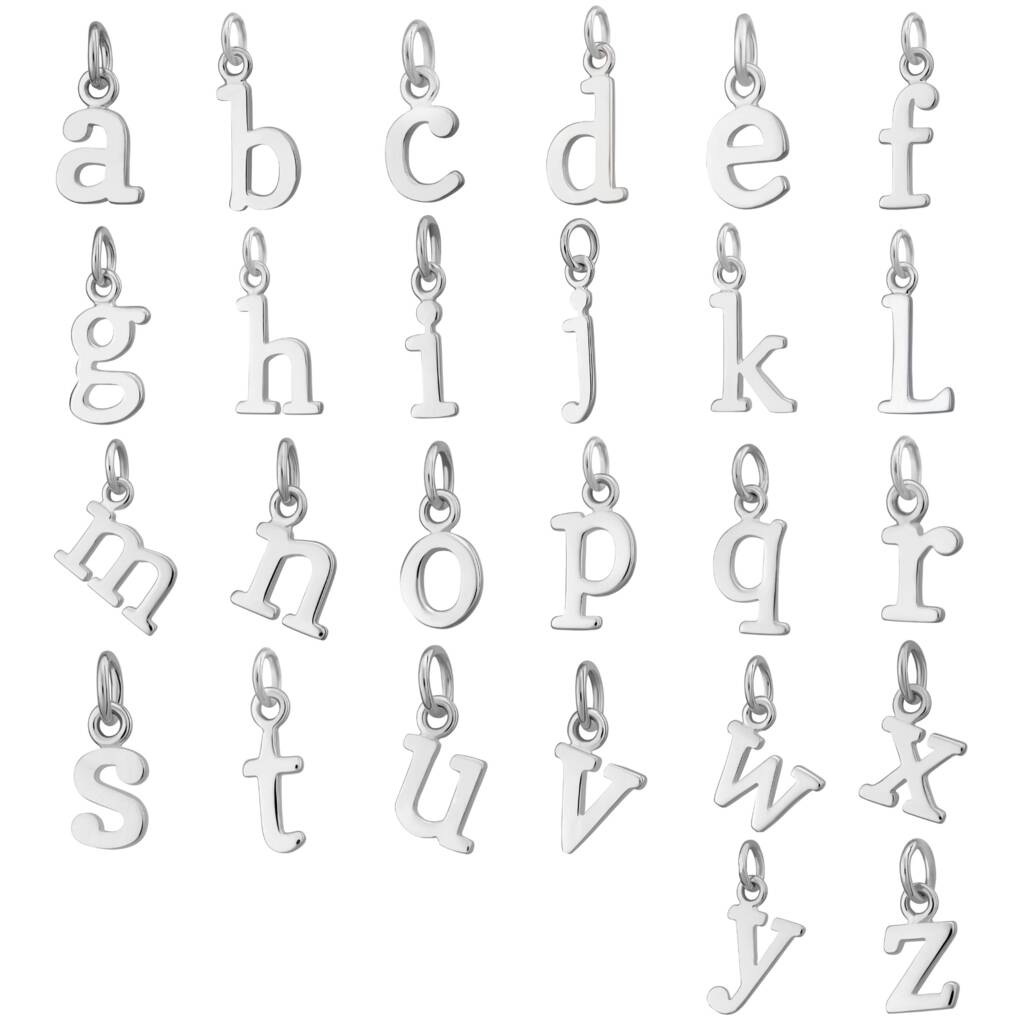 Selection Of Sterling Silver Letter Charms, 1 of 12