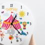 Circus Themed Personalised Funfair Bedroom Clock, thumbnail 2 of 5