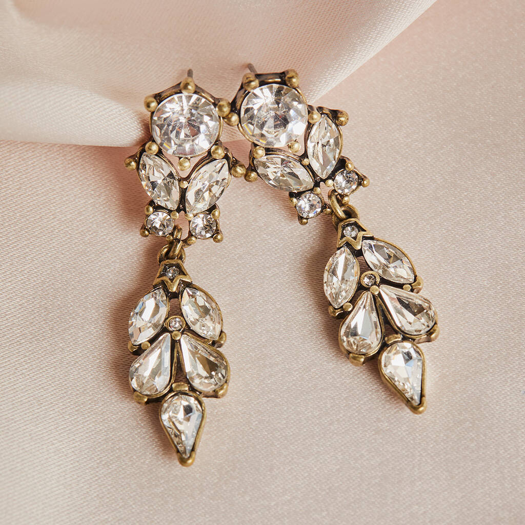 Antique Diamante Earrings, 1 of 3