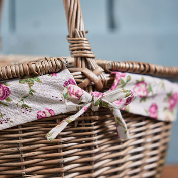 Personalised Floral Picnic Basket, 6 of 8