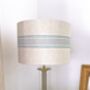 Ada And Ina Bella Sky Blue Striped Linen Lampshade 30cm, thumbnail 1 of 2