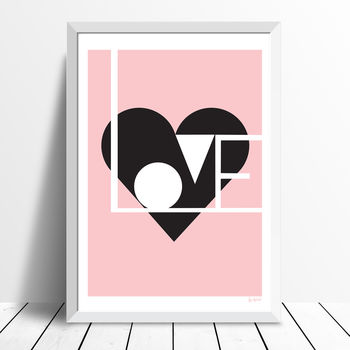 Love Art Print Available In Four Colours, 5 of 10