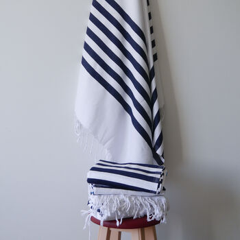 Personalised Cotton Beach Towel And Carrier Strap, 9 of 10