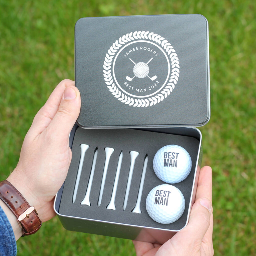Personalised Best Man Golf Tin Wedding Invite Present By That s Nice That