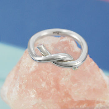 Sterling Silver Twist Infinity Ring, 2 of 4