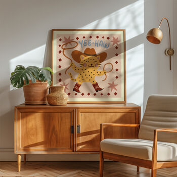 Yeehaw Western Print, Cowboy Cat, Nursery Print, 5 of 10