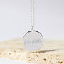Personalised Name Silver Plated Disc Necklace, thumbnail 3 of 12