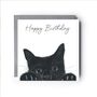 Peeking Cat Happy Birthday Card, thumbnail 7 of 7