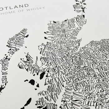 Whisky Word Map Double Print, 3 of 8