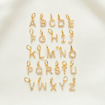 Pearl 30th Wedding Anniversary Initial Necklace In Gold Vermeil, 4 of 7