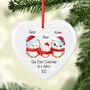 Personalised Owls First Family Christmas Tree Bauble, thumbnail 1 of 3