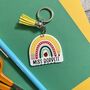 Personalised Thank You Teacher Rainbow Keyring, thumbnail 1 of 2