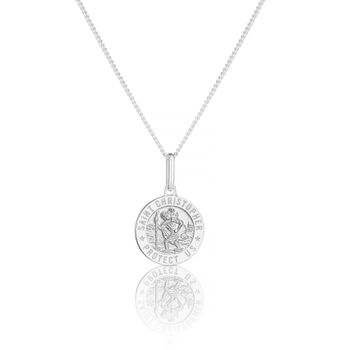 Sterling Silver St Christopher Necklace, 3 of 6