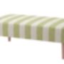Hand Painted Upholstered Stripe Coffee Table Ottoman, thumbnail 4 of 12