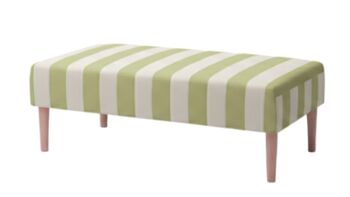 Hand Painted Upholstered Stripe Coffee Table Ottoman, 4 of 12