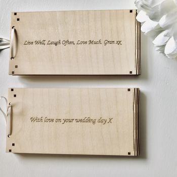 Personalised Wooden Money Wedding Gift Envelopes, 6 of 6