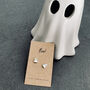 Silver Ghost Earrings. Boo! Halloween Gift, thumbnail 3 of 5