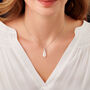 Diamond Letter And Teardrop Freshwater Pearl Necklace, thumbnail 2 of 7