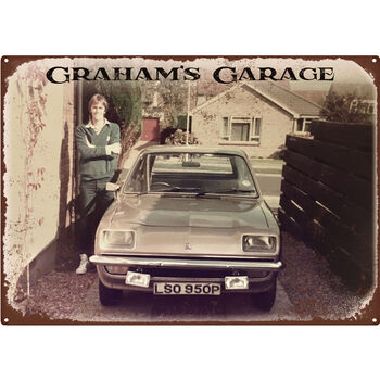 Personalised Own Car Photo Vintage Metal Tin Sign, 7 of 12