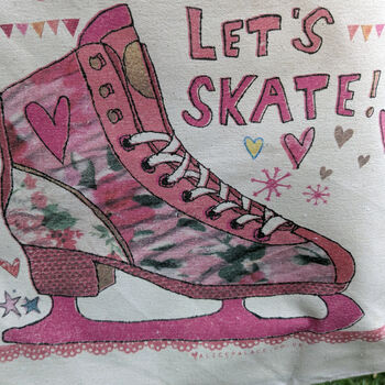 Personalised Love To Ice Skate Bag, 7 of 9