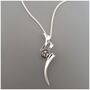 Silver Lightening Bolt Memorial Ashes Pendant, thumbnail 1 of 3