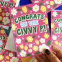 Congratulations Civvy P Civil Partnership Card, thumbnail 4 of 5