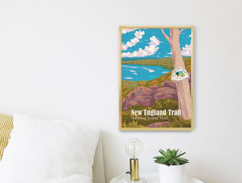 New England National Scenic Trail USA Travel Poster, 3 of 8