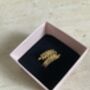 Adjustable 18 K Gold Plated Vine Leaf Ring, thumbnail 3 of 9