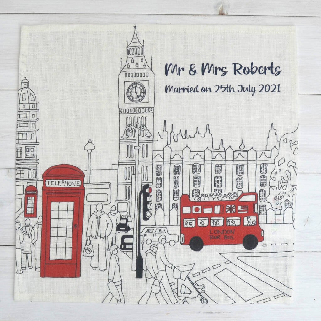 Personalised London Linen Napkin Sets, 1 of 12