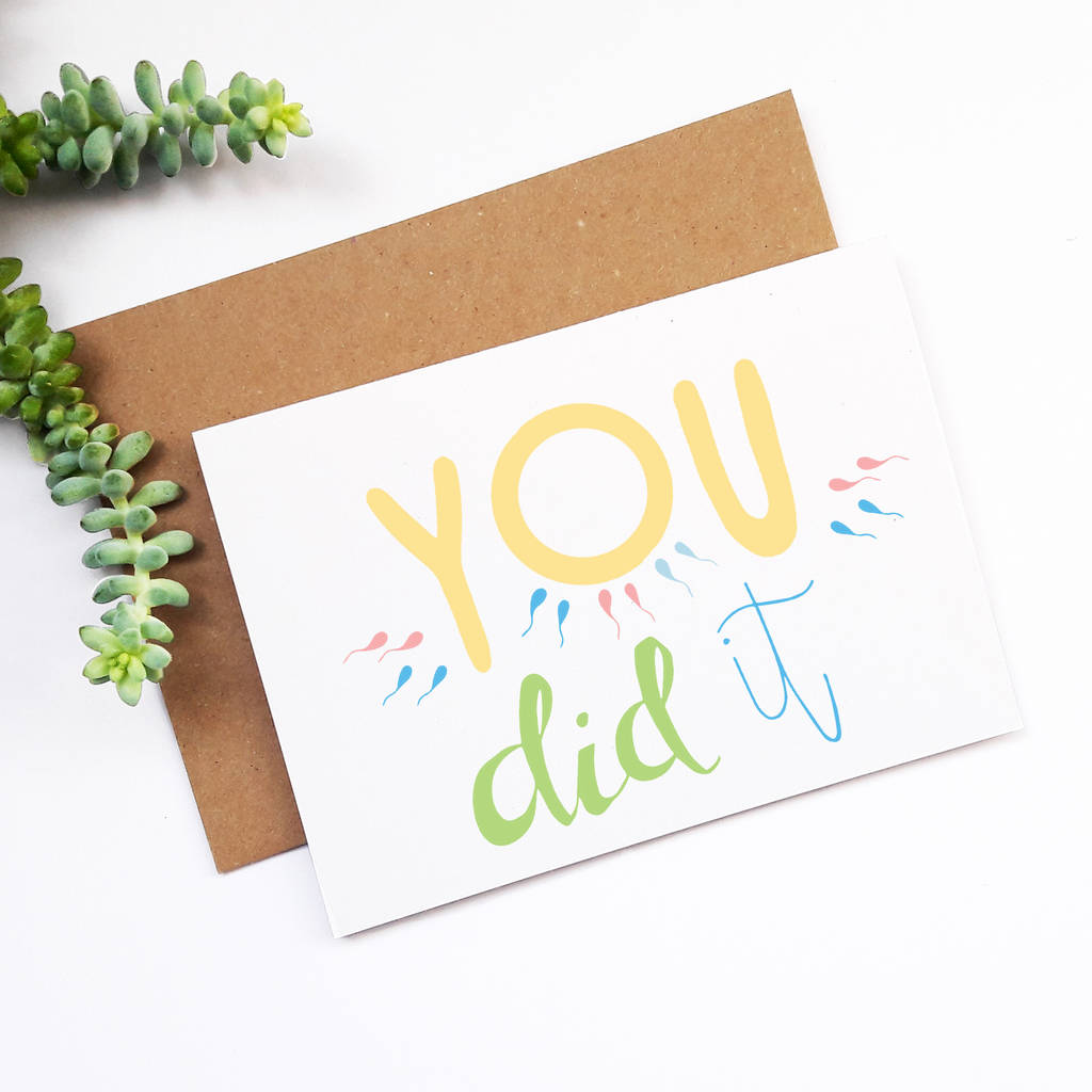 'you did it' pregnancy congratulations card by yellow lemming ...