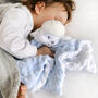 Personalised Blue Lamb Baby Comforter, thumbnail 2 of 6