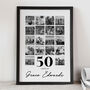 Personalised 50th Birthday Gift, Custom Photo Collage, thumbnail 4 of 6