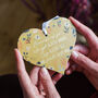 Mustard Floral Friendship Acrylic Hanging Heart Token, thumbnail 5 of 6