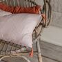 Natti Print Tasselled Cushion In Washed Coral, thumbnail 9 of 10