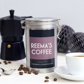Personalised Name Coffee Gift In Tin, 12 of 12