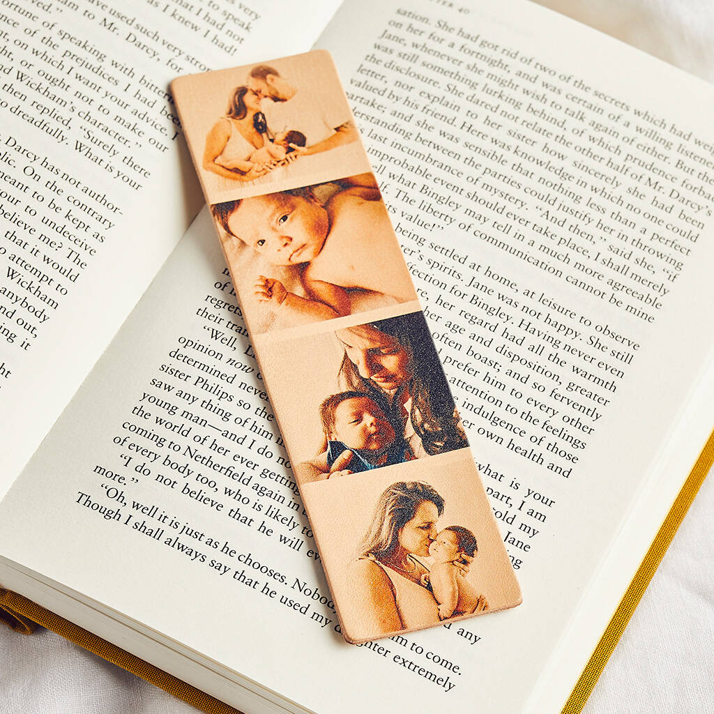 Personalised Photo Strip Leather Bookmark, 1 of 3