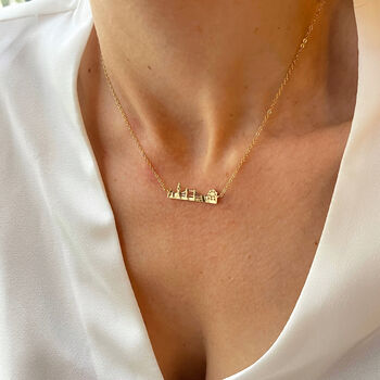 London Skyline Necklace Rose Or Gold Plated 925 Silver, 2 of 9
