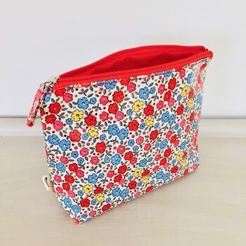 Floral Oilcloth Make Up / Toiletries / Wash Bag, 4 of 7