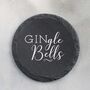 Funny Christmas Gin Slate Coaster, thumbnail 3 of 5