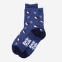 Puffins And Coral Women's Bamboo Ankle Socks Blue, thumbnail 3 of 4