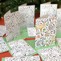 Colouring In Christmas Card Activity Pack Of 12, thumbnail 5 of 9