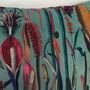 Velvet Turquoise Rectangular Tropical Cushion Cover, thumbnail 3 of 5