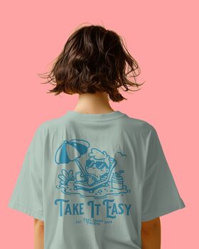 Take It Easy Unisex Graphic T Shirt, 4 of 10