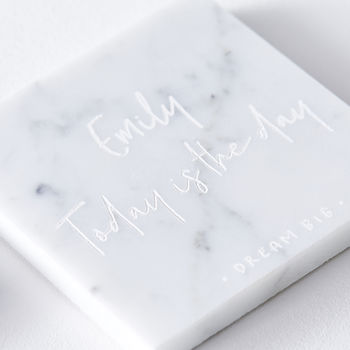 Personalised Square Marble Coaster, 2 of 2